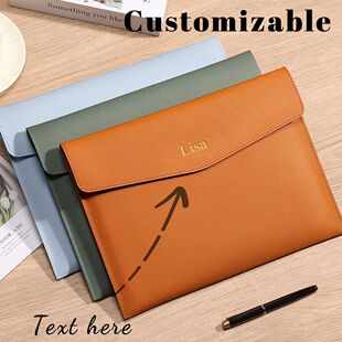 Customized A4 leather file bags for letters, official docume