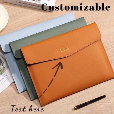 Customized A4 leather file bags for letters, official docume