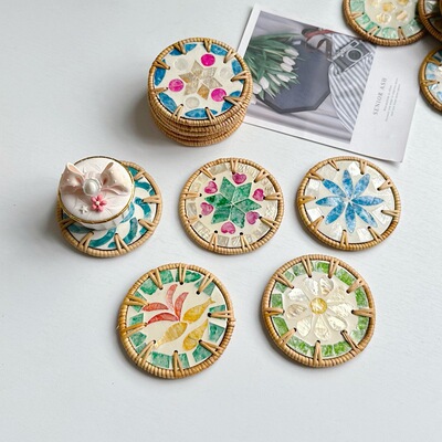 Southeast Asian style insulated tea cup mat