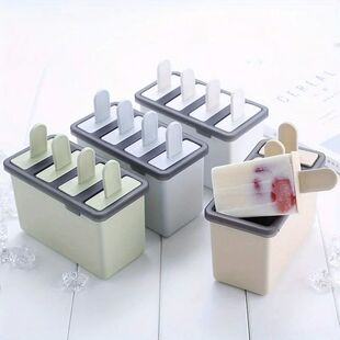 Family Ice Cream Popsicle Mold Set, 4 Homemade Popsicles, Us