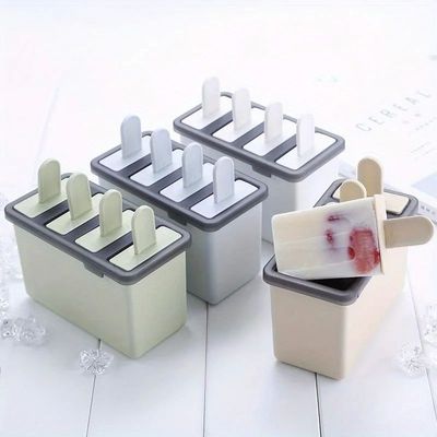 Family Ice Cream Popsicle Mold Set, 4 Homemade Popsicles, Us