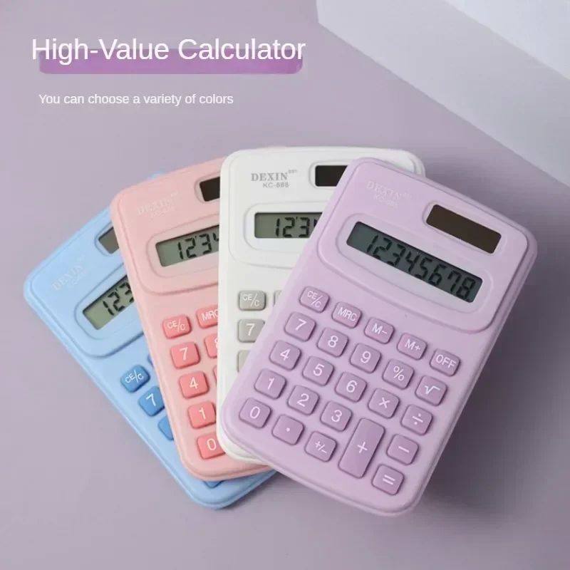 2024 New Small Calculator Silent Calculator Mini Version Lea