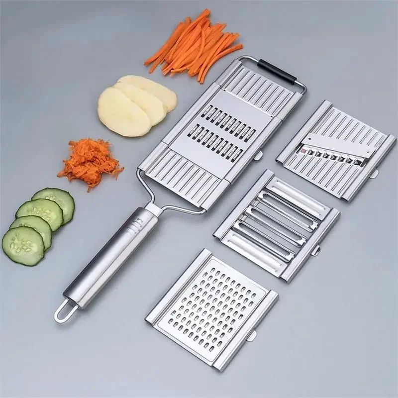 4 in1 Vegetable Slicer Stainless Steel Shredder Cutter Multi