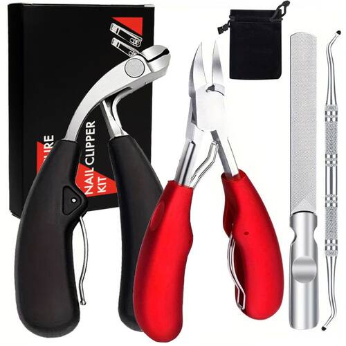 Stainless Steel Nail Scissors with Curved Blade - Heavy-Duty