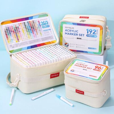 LANGUO 96-240 Colors Direct Liquid Colors Acrylic Paint Pens