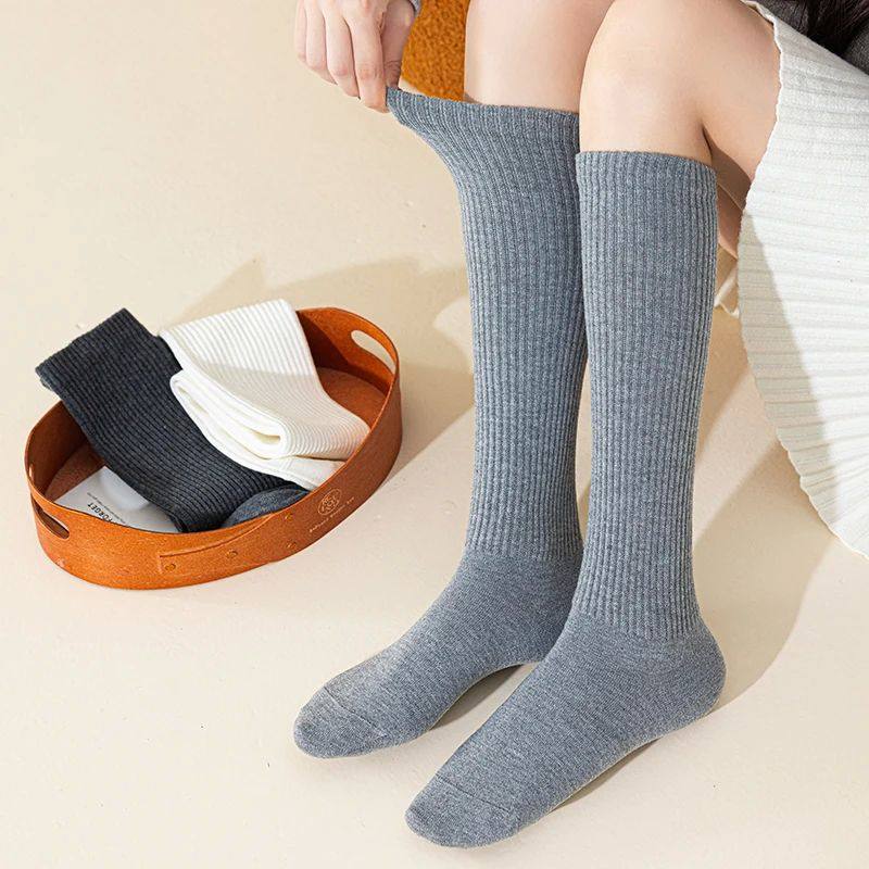 New Women's Stockings Autumn Winter Warm Soft Solid Color Lo