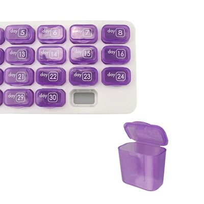 Removable Keyboard Shape Medicine Pill Case 31 Grids Monthly