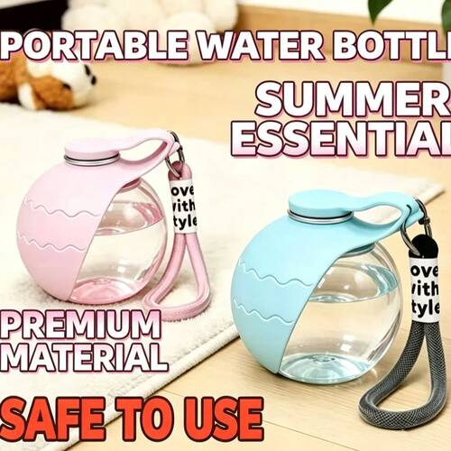 Portable Foldable Spherical PET Dog Water Cup with Hook Outd