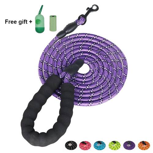 Pet Leashes Reflective Multi Color Round Rope Large Dog Coll