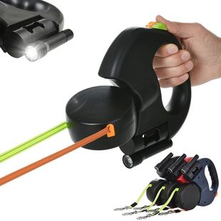 With Pet Leash Small Dog Light Dual LED Rope Retractable For
