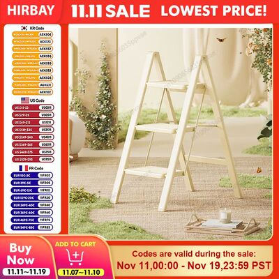 Multifunctional Cream Home Ladder Foldable A Frame Plant She