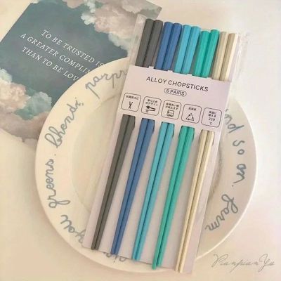 Morandi Color Octagon Pink Girl Heart Unpainted Chopsticks S