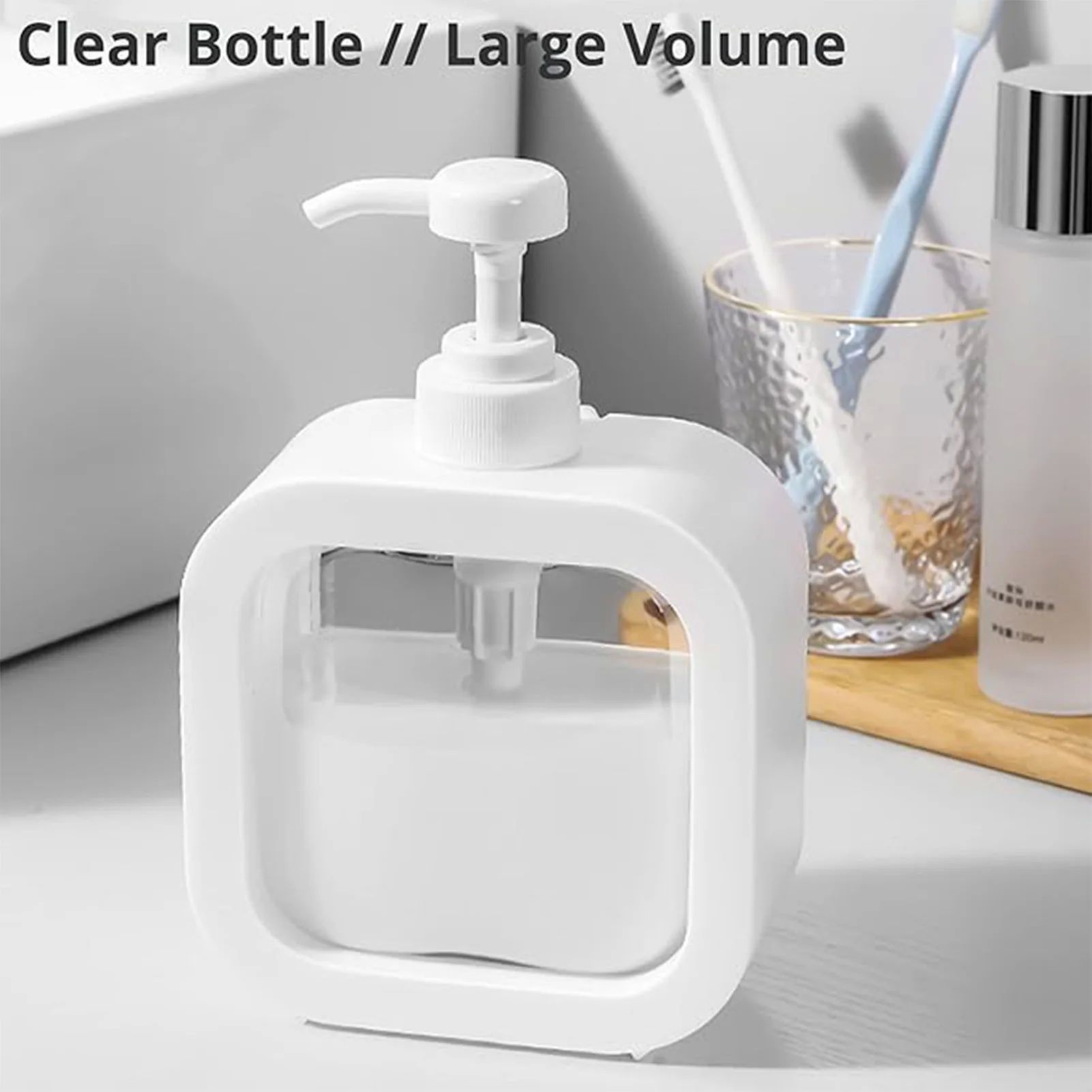 300/500ml Empty Plastic Pump Bottles Dispenser Durable Trave