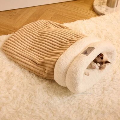 Autumn and Winter Cat Sleeping Bag Semi-enclosed Cat Nest Wa