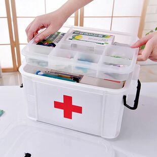First Aid Kit Medicine Storage Box Portable Emergency Box Ho