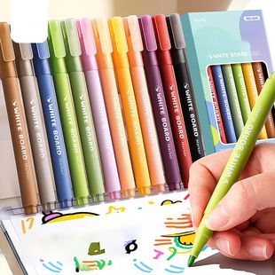12pcs Whiteboard Markers Set, Vibrant Colors Smooth Writing