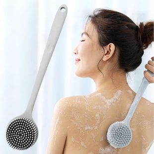Soft Silicone Body Scrubber Back Brush Bath Shower Brush wit