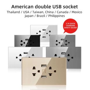 Herepow Type-c 3.1A Fast Charging Wall Socket US Thai Standa