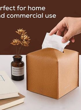 Tissue Box Cover Holder, Square with Bottom Belt by Carrot's