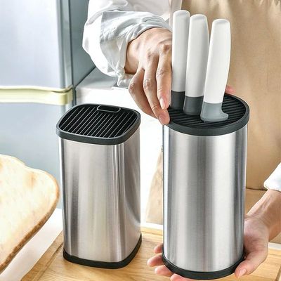 Stainless Steel Kitchen Plug Seat Knife Holder Multifunction