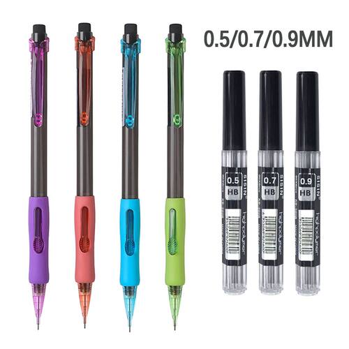 0.5/0.7/0.9mm Mixed Color Mechanical Pencil Set with Eraser