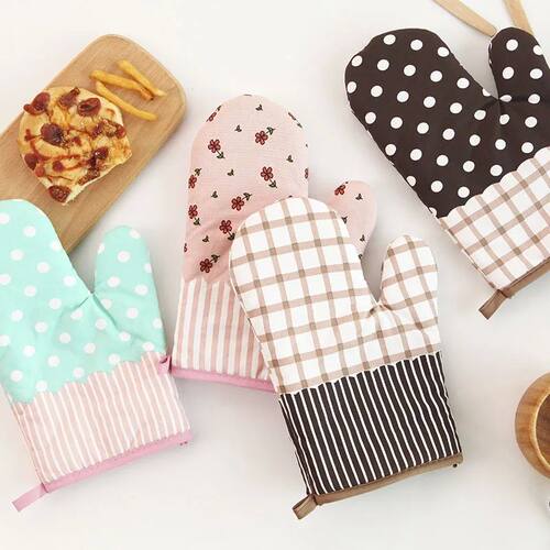 1PC New Pastoral Style Thickened Plaid Microwave Oven Insula