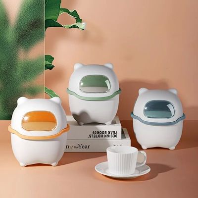 1pc Cartoon Desktop Trash Can For Office Desks, Storing Garb