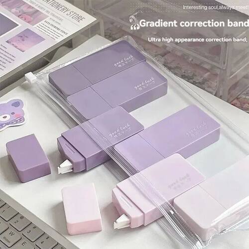 6 Pcs Gradient White Out Correction Tape Set Kawaii Large Ca