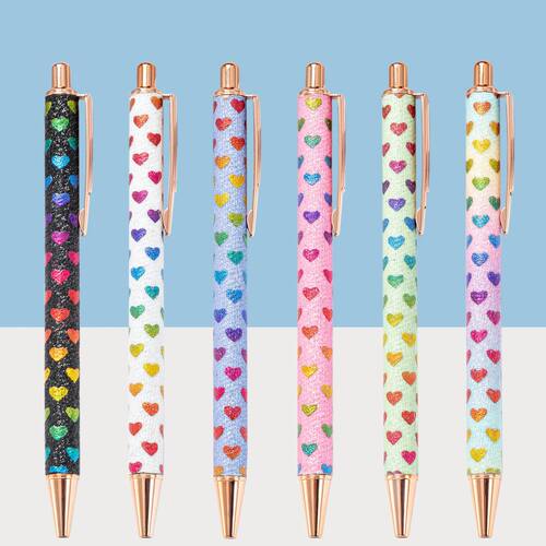 1-4-5-15 pcs Ballpoint Pen Cute Lips Heart Wedding Rose Gold