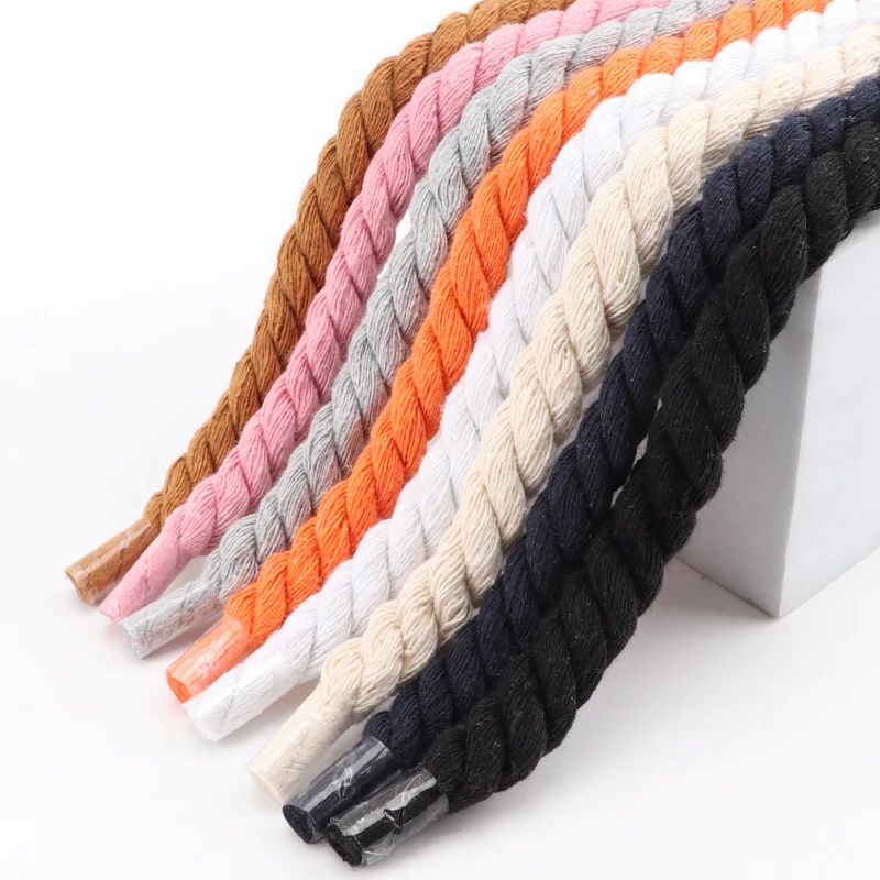 Round Shoelace 10mm Shoelace Hand-woven Universal Three-stra