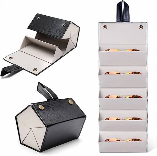 Portable Foldable Glasses Box 2/3/6 Multi-slot Eyeglass Stor