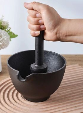 Manual Garlic Grinder Cast Iron Garlic Pounder Mashers Morta