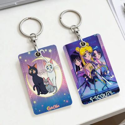 Cute S-SAILOR Cartoon MOON School rectangular keychain Bus h