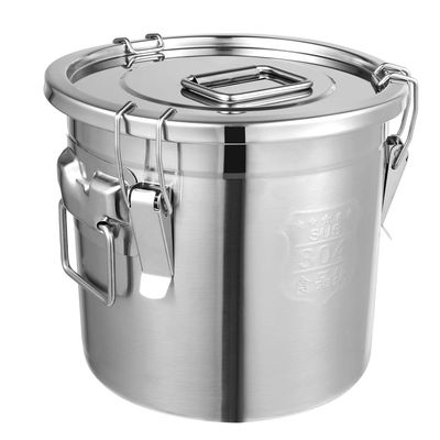 Bymaocar 12L 304 Stainless Steel Cereal Container Metal Kitc