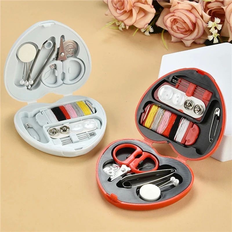 Portable Travel Mini Sewing Kit Buttons Pins Storage Boxes H