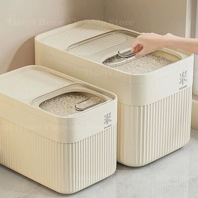 5/10/15KG Rice Storage Box Home with Lid Insect Proof Moistu