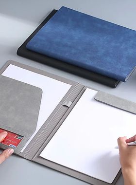 University A4 Leather Padfolio Portfolio Folder Magnetic Cli