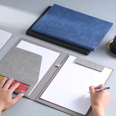 University A4 Leather Padfolio Portfolio Folder Magnetic Cli