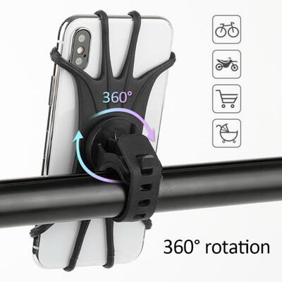 360 Rotatable Silicone Bicycle Phone Holder Balance Car Moto