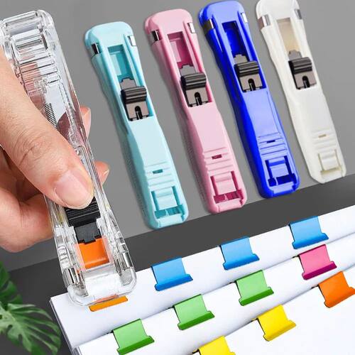 High Quality Traceless Clip Pusher Metal Hand Push Paper Bin