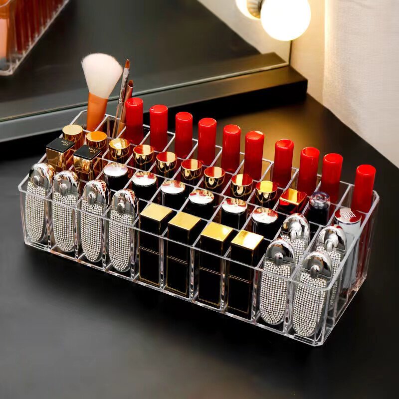40 Grid Lipstick Box Makeup Organizer Storage Box Acrylic Li