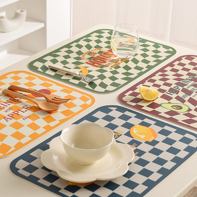 Leather placemat scald proof insulated placemat household