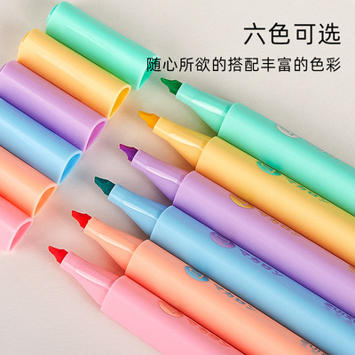 Highlight highlighter Macaron single head soft head