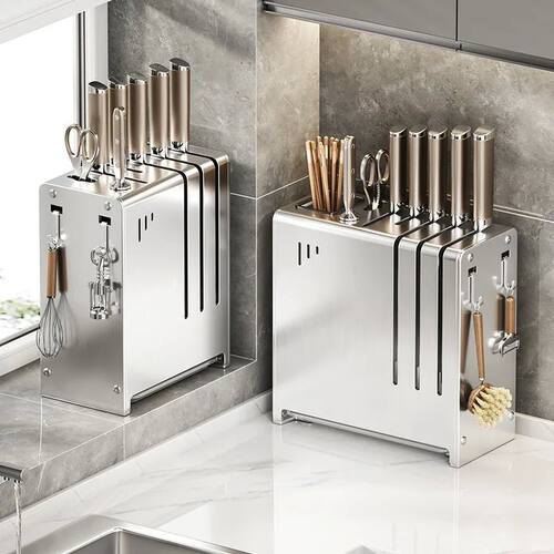 New knife holder, storage rack, kitchen knife holder, counte
