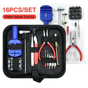 16pcs/set watch repair tool kit for watch back cover opener