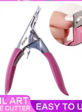 Fashion Pink Nail Art Edge Cutter Stonego Acrylic UV Gel Fal
