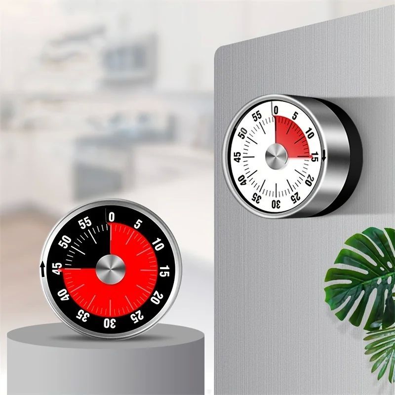 1Pc Stainless Steel Mechanical Timers Mini Cooking Baking Ti