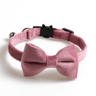 Cat Collar Velvet Bowknot Adjustable Safety Buckle Gatos Bow