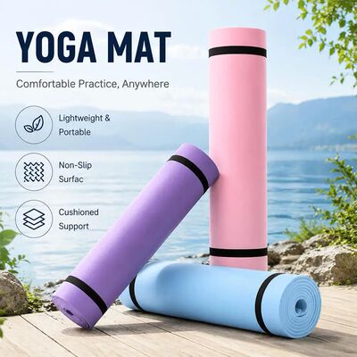 1/2Pcs Thick Yoga Mat Anti-skid Sports Fitness Mat EVA Comfo