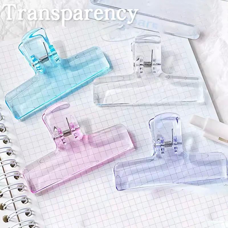 2pcs Binder Clips Clear Paperclips Kawaii Notebook Bookmarks
